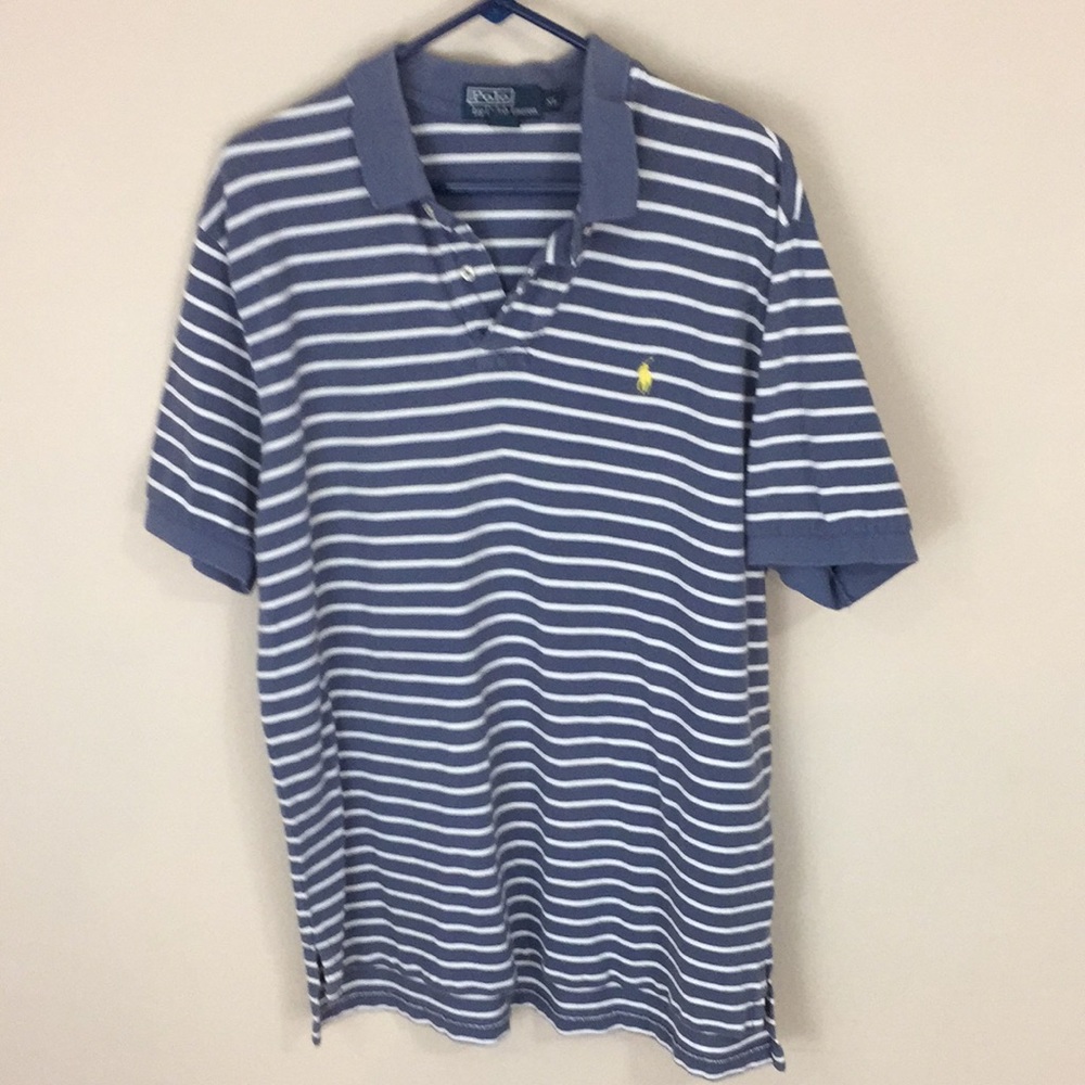 Polo Ralph Lauren Gray and White or Cream Polo Shirt Size XL